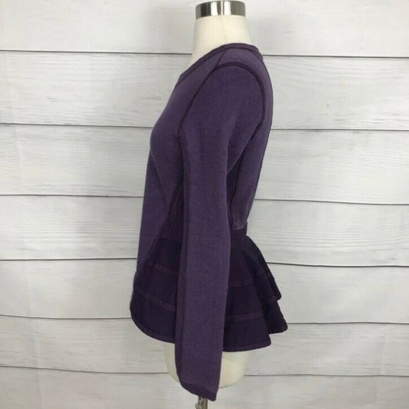 Lululemon Ruffled Up Pullover Sweatshirt HeatherDeep Zinfandel Winter Orchid 4 - Picture 4 of 7